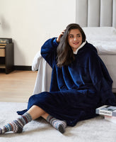 1 x RAW Customer Returns DiaryLook Blanket with Sleeves Cuddly Blanket, Hoodie Blanket Women s Oversize, Blanket Sweater with Hood, Full Body Fleece Sherpa Blankets Hoodie Gifts for Women - RRP €25.88