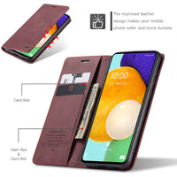 1 x Brand New Bigcousin Cell Phone Case Compatible with Samsung Galaxy A53 5G, Leather Flip Case Protective Case with Stand Function, Magnetic Closure, Card Slot - Wine Red - RRP €21.6