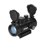 1 x RAW Customer Returns AOMEKIE Softair Red Dot Sight for 20mm 22mm Rail Red Dot Sight with Flip up Protective Cap and 3 Brightness Settings for Hunting Softair and Crossbow - RRP €39.99