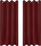 1 x RAW Customer Returns Utopia Bedding blackout curtains with eyelets thermal curtain set of 2 132x160 cm, red heat and cold insulating and sound-absorbing curtain opaque for living room, bedroom and office - RRP €20.98