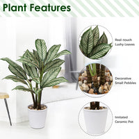 1 x RAW Customer Returns Briful 63CM Artificial Plants Calathea Ornata Decorative Tropical Artificial Plant Large in Pot Decoration Living Room Office Hotel - RRP €40.33