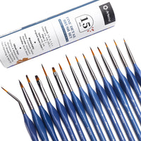 1 x RAW Customer Returns Artecho Fine Detail Brush Set 15 pieces for acrylic watercolor model making, ideal for acrylic paints, watercolors and miniatures. - RRP €17.99