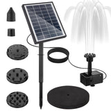 1 x RAW Customer Returns LESOLEIL Solar Pond Pump 5.5 W, Solar Fountain Solar Fountain with Battery, 6 Fountain Styles Floating Water Pump for Pond, Garden, Bird Bath, DIY Water Features - RRP €35.99