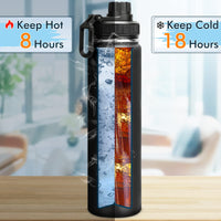 1 x RAW Customer Returns Milifox stainless steel drinking bottle 750 ml - thermos bottle with leak-proof drinking attachment, suitable for tea and carbon dioxide - insulated bottle with handle, BPA free, ideal thermal bottles - RRP €11.89