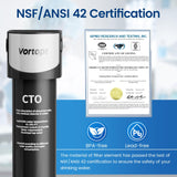 1 x RAW Customer Returns Vortopt Under Counter Water Filter System with Dedicated Faucet, NSF ANSI 42 Certified, 70,000 Liter Water Filter Drinking Water, Reduce 99.99 Lead, Chlorine, Bad Taste, Q6-C2 - RRP €51.99