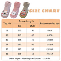 2 x Brand New Maeau Baby Non-Slip Cotton Socks Warm Slippers Baby Girl Winter Socks Long Slippers Plush Autumn Newborn Toddler Boy Rabbit Fox Pink Denim Blue 01 18-24 Months - RRP €51.98