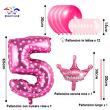 1 x RAW Customer Returns 5 Years Foil Balloons Number Foil Balloons Pink 115cm Large Foil Balloons Numbers 5 Birthday Decoration Balloon - RRP €6.71