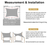 1 x RAW Customer Returns LOVE STORY Sun Sail Rectangular 2x4m with Stainless Steel Fixing Kit, Sun Protection Balcony Terrace HDPE UV Protection Breathable for Garden Outdoor, Anthracite - RRP €38.35