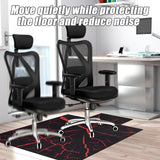 1 x RAW Customer Returns SHACOS Gaming Floor Protection Mat for Hard Floors Carpet Scratch-Resistant Non-Slip Black Chair Mat Gaming Floor Mat Office Chair Mat Chair Mats with Lip Office Chair Mat 90x120 cm Red - RRP €19.82