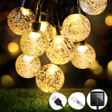 1 x RAW Customer Returns Solar fairy lights outdoor, waterproof, upgrade USB solar powered , 50 LED 8M 26Ft IP65 fairy lights, solar fairy lights outdoor garden lights, crystal ball fairy lights for tree, garden, party. - RRP €12.1