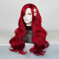 1 x RAW Customer Returns Long Wavy Red Wigs FVCENT Pelucas Red Curly for Women Costume Fun Cosplay Halloween With Starfish  - RRP €22.18