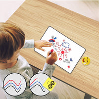 1 x RAW Customer Returns Magnetic Whiteboard Messageboard Mini Portable Folding Small whiteboard Portable Home Office Message Double-Sided Writing Board 11.8x7.8 In White  - RRP €24.98