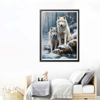 1 x Brand New Reofrey DIY Diamond Painting Accessories Wolf Full Set, Painting Diamond Painting Pictures Animal Crystal Embroidery Cross Stitch Home Bedroom Office Wall Decoration 30x40cm S11 - RRP €20.4