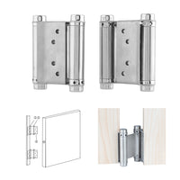 1 x RAW Customer Returns LOOTICH Spring Hinges 126mm Stainless Steel Double Action for Swing Doors Self Closing Hinge for Saloon Cafe Bar Pub Counter Cupboard Door Up to 25kg 2 PCS  - RRP €22.86