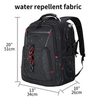 1 x RAW Customer Returns KROSER Travel Laptop Backpack 17.3 Inch Large Computer Backpack Stylish College Backpack with USB Charging Port RFID Pockets Water Repellent Daypack for School Business Men - RRP €66.55