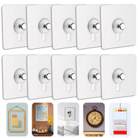 1 x RAW Customer Returns Haoh Pack of 10 self-adhesive picture hooks, transparent picture adhesive hooks, picture hanging without drilling, self-adhesive picture hangers for pictures, posters, photos, decorative paintings - RRP €9.98