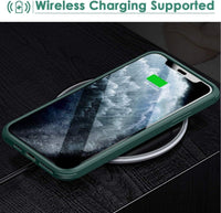 1 x RAW Customer Returns Leedia 360 Degree Case Compatible with iPhone 11 Case Full Body Built-in Glass Screen Protector Shockproof iPhone 11 Protective Case Transparent Clear Transparent Cell Phone Case for iPhone 11 6.1 Green - RRP €18.14