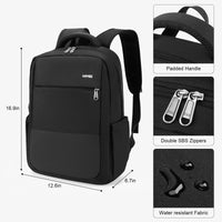 1 x RAW Customer Returns HOMIEE 15.6 Inch Unisex Waterproof Laptop Backpack, Men s Backpack, Laptop Backpacks, Work Backpack, with USB Port, for Studies -Black - RRP €29.23