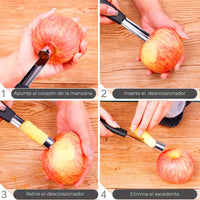 1 x Brand New Pack of 2 Professional Apple Peeler, Apple Corer Made of Stainless Steel, Remove Apple Core - RRP €6.94