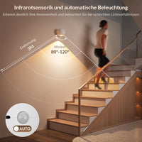 1 x RAW Customer Returns Indoor Wall Light with Motion Sensor Picture Light Wall Light Without Atomic Connection Wall Lamp Battery Dimmable 3 Color Modes 360 Rotating Wall Light for Living Room Staircase Hallway Bedside Lamp White  - RRP €15.98