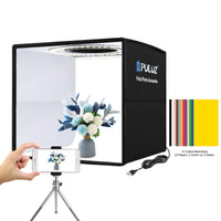 1 x RAW Customer Returns PULUZ Mini Photo Box 25x25cm, Foldable Photo Studio Photo Box Set with CRI 95, 96 LED Lights 6 Types of Double-Sided Color Backgrounds for Small Product Photography - RRP €33.99