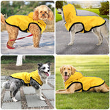 7 x Brand New Idepet Waterproof 2 in 1 Dog Rain Jacket, Lightweight Dog Jumpsuit with Hood, Breathable Rain Poncho with Hood and Reflective Strip for Small Medium Large Dogs S, Yellow  - RRP €142.24