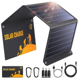 1 x RAW Customer Returns WASTDE 30W Portable ETFE Foldable Solar Panel with DC30V USB-A USB-C QC3.0 Connectors IP67 Waterproof Camping Hiking Outdoor Activities for Cellphones Batteries and - RRP €79.99