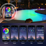 23 x Brand New Fitop 11W Pool Lighting, 12V Smart Color Changing Underwater Light with APP Control Remote Control, Timer Schedule, Sync Music, IP68 Waterproof Pool Lighting Underwater with 10m Cable for Pools - RRP €459.77