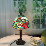 1 x RAW Customer Returns Bieye L30736 Tiffany Style Stained Glass Table Lamp, 8 Wide Shade, 15 Height, Red - RRP €109.0