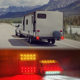 1 x RAW Customer Returns AOJO 2 pieces LED tail lights trailer, 12 V waterproof trailer lighting rear light car tail lights with ECE E-tested for cars, trucks, RVs, caravans - RRP €26.21