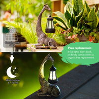 1 x RAW Customer Returns Yeomoo Giraffe Garden Decoration with Solar Lamp - Giraffe Garden Figures Decoration for Outdoors with Weatherproof LED Solar Lantern for Balcony Garden Decoration Gifts for Women Men Mom Birthday Gift Copper - RRP €39.99