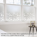 1 x RAW Customer Returns dktie window film opaque privacy film window frosted glass film floral pattern static stickers without adhesive reusable suitable for living room, bedroom, kitchen 44.5x200cm - RRP €13.1