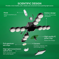 1 x RAW Customer Returns SANSI 60W Plant Lamp LED Full Spectrum High PPFD 600 Watt Equivalent , Hook Foldable IP65 Grow Light, for Indoor Plants, Hydroponics, Succulents, Seedlings, Vegetables, Flower Garden 220V - RRP €62.23