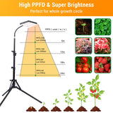 1 x RAW Customer Returns FECiDA LED plant lamp with stand, UV-IR full spectrum plant light for indoor plants, LED plant light 2000 lumens, 25 watts, growth lamp for plants, daisy chain function, on off switch - RRP €69.0