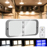 1 x RAW Customer Returns Kriogor LED ceiling light 12v motorhome with switch with remote control, 4 modes, 3 setting switches LED interior lighting car 12V, 72 LED 800LM dimmable car interior lighting, universal - RRP €20.82