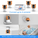 1 x RAW Customer Returns KAWA 2K Add-on Baby Camera, Compatible with S7 only, Video Baby Monitor with Camera, Wide Angle, 1000ft Range, 4X Zoom, 2-Way Audio S7-C Monitor Not Included  - RRP €70.58