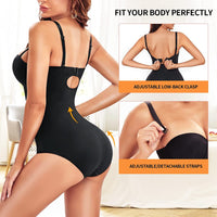 1 x RAW Customer Returns KUMAYES Shapewear Women Fajas Colombianas Body Shaper with Integrated Bra Figure-Shaping Waist Shaper Comfortable Shaping Bodysuit L, Black  - RRP €29.99