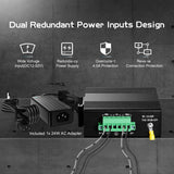 1 x RAW Customer Returns Binardat 5-Port Gigabit Din Rail Industrial Ethernet Switch, 4 Ports and 1 Uplink 10 100 1000 Mbps, Fanless Wall Mount, with One Power Supply - RRP €56.54