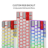 1 x RAW Customer Returns Newmen GM610 Gaming Keyboard Wireless, 60 Percent Mechanical Keyboard Bluetooth With Cable, 61 Keys RGB Lighting Hot Swap Anti Ghosting TKL Mini QWERTY Keyboard for PC Win Mac, Brown Switch - RRP €43.59