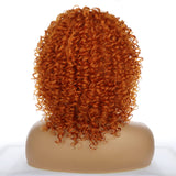 1 x RAW Customer Returns ColourfulPanda Afro Wig Women s Curly Ginger Red Wigs for Women Natural Synthetic Hair Kinky Curly Wig with Bangs for Black Women Orange Copper  - RRP €26.44