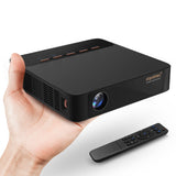 1 x RAW Customer Returns Staratlas 4K Mini Projector with WiFi 6, integrated Android, Netflix, YouTube, Bluetooth 5.0, 150 ANSI Lumens, supports 4K resolution video decoding, no black  - RRP €181.5