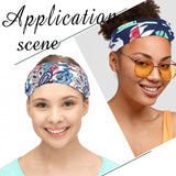 1 x Brand New GORGECRAFT 5 Colors African Knotted Headbands Floral Print Boho Hair Bands Elastic Twisted Turban Wide Headwrap Workout Yoga Stretchy Sports Hair Accessories for Women - RRP €19.2