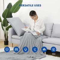 1 x RAW Customer Returns HOMFINE cooling blankets for hot sleepers - light summer blanket with Japanese Arc-Chill Q-Max 0.43 cooling fibers, 2 in 1 double-sided children s blanket, living room blanket, sofa blanket, travel blanket  - RRP €40.37