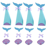 6 x Brand New Mermaid Candy Box Mermaid Candy Boxes Mermaid Paper Bags for Kids Birthdays, Mermaid Themed Parties, Beach Weddings, Baby Showers, Decorative Accessories, 20 Pieces - RRP €69.54