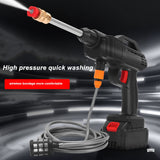 1 x RAW Customer Returns Cordless Car Pressure Washer Multifunctional Electric Cleaner Portable High Pressure Washer 600W 350PSI 100 240V Lithium Battery Cordless Car Wash Water Gun - RRP €43.56