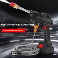 1 x RAW Customer Returns Cordless Car Pressure Washer Multifunctional Electric Cleaner Portable High Pressure Washer 600W 350PSI 100 240V Lithium Battery Cordless Car Wash Water Gun - RRP €54.33