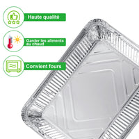 1 x RAW Customer Returns SENENQU 30 pieces grill aluminum trays large 2200ML, grill trays aluminum 31.5 x 21 x 5 CM, disposable aluminum foil trays for barbecue cooking grilling kitchen restoration - RRP €24.98