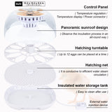 1 x Brand New Safego Automatic Egg Incubator 12-24 Eggs, Automatic Egg Incubator, Automatic Temperature Control, Turning, Water Replenishment, for Poultry, Quail, Goose Duck, Pigeon - RRP €53.99