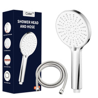 2 x RAW Customer Returns Colist Shower Head and 2m Hose, with 5 Spray Modes, High Pressure Shower Head and Hose, Power Shower Head Set for Low Water Pressure - RRP €29.0