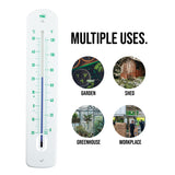 1 x RAW Customer Returns Large outdoor thermometer - 380 mm garden thermometer outdoor for use in garden greenhouse terrace sun terrace shed allotment gardens wall classic thermometer indoor outdoor - RRP €26.4